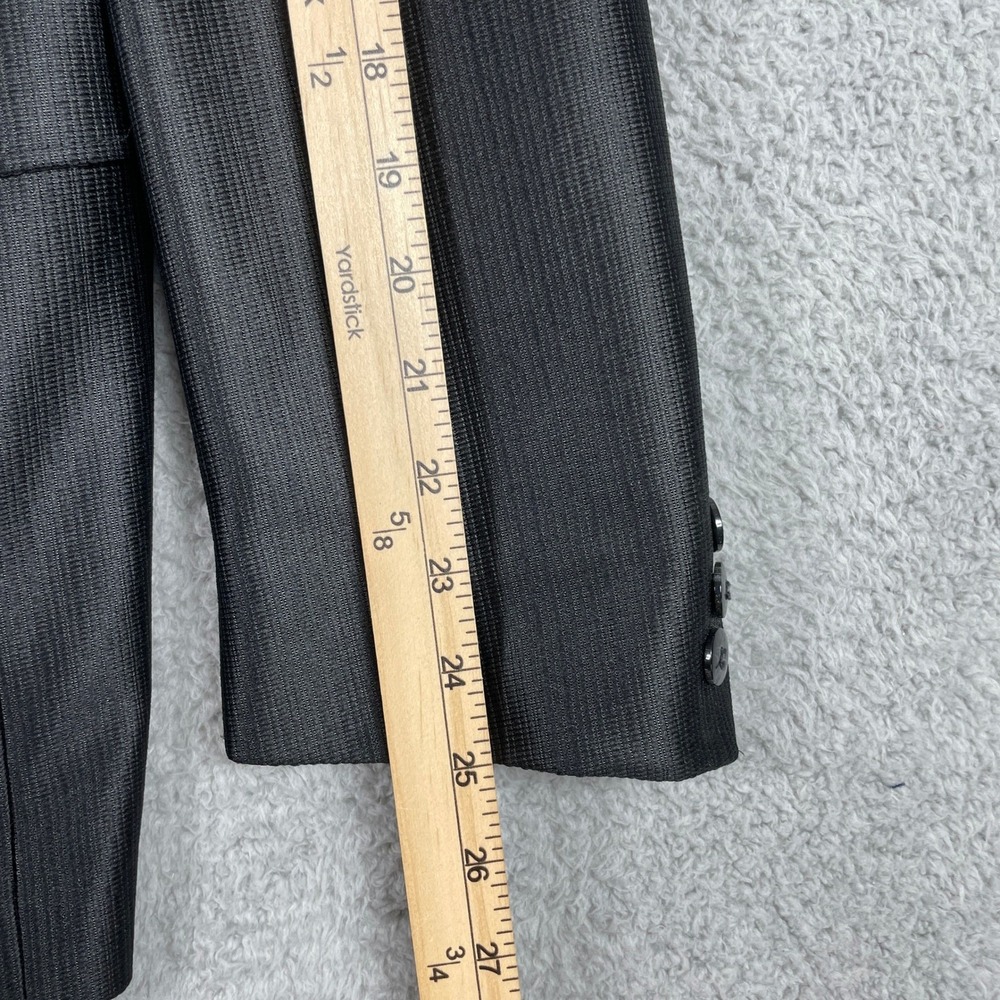 VTG Pagano West Western Suit Mens Black Textured 2PC Blazer 42R Trousers 34 - Picture 14 of 16